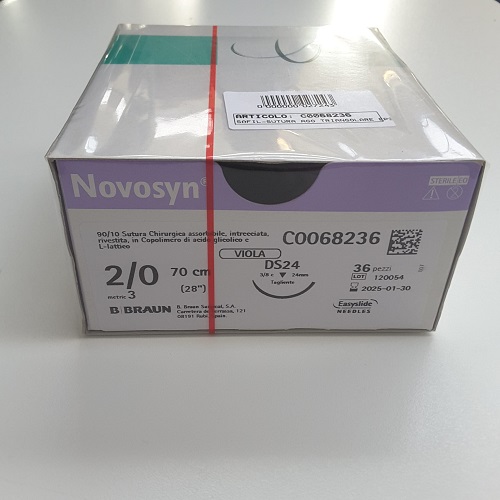 NOVOSYN 2/0 - 3EP DS 24 AGO TRIANG.