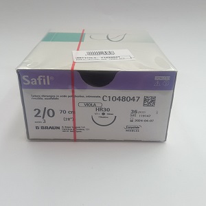 SAFIL-SUTURA AGO TONDO EP3   2/0 CF. 36