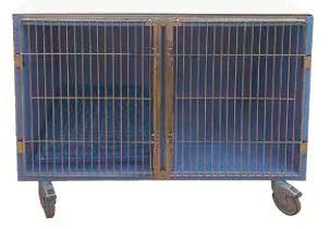 GABBIA DA RICOVERO IN PVC 2 POSTI  CON PIANO IN BACHELITE